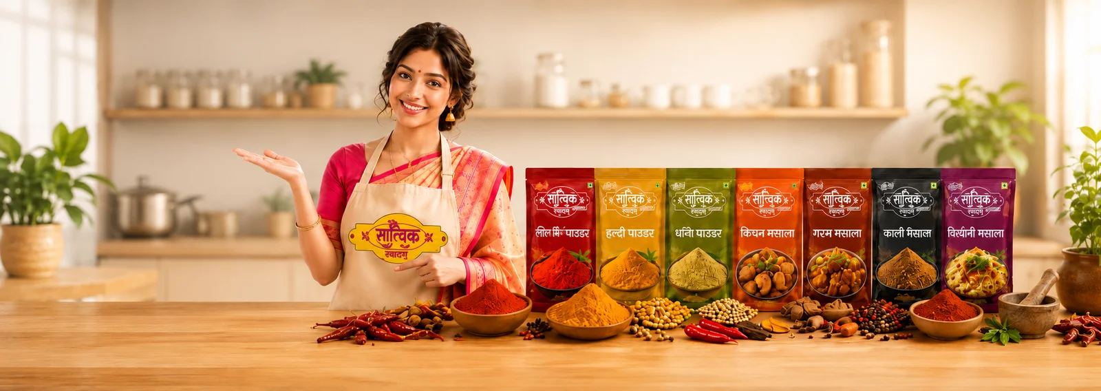 Satvik Swadam spice range banner