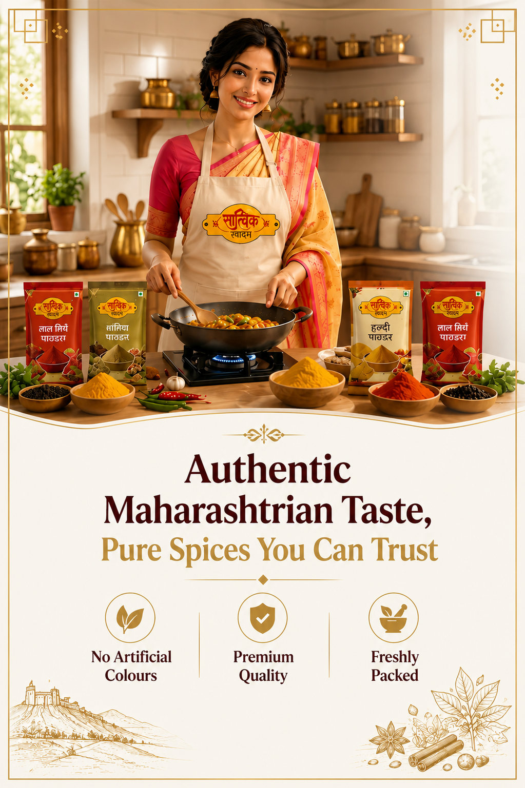 Satvik Swadam spice range banner